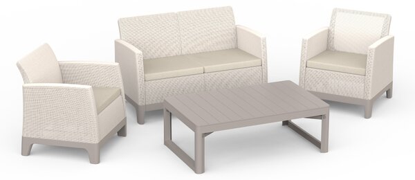 Meble ogrodowe SCANDI MAX2/LYON Pebble Grey-Soft Beige / Sf. Beige - Keter