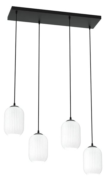 Nowoczesna lampa z czterema szklanymi kloszami - 3X D164 F3-A39