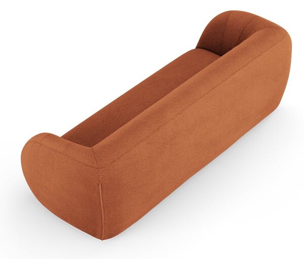 Pomarańczowa sofa z materiału bouclé 230 cm Essen – Cosmopolitan Design