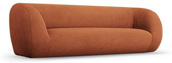 Pomarańczowa sofa z materiału bouclé 230 cm Essen – Cosmopolitan Design