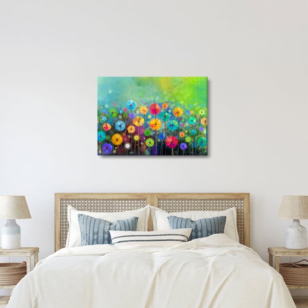 Obraz - Abstrakcyjne kwiaty (70x50 cm)