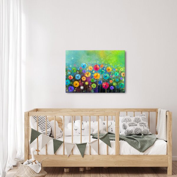 Obraz - Abstrakcyjne kwiaty (70x50 cm)