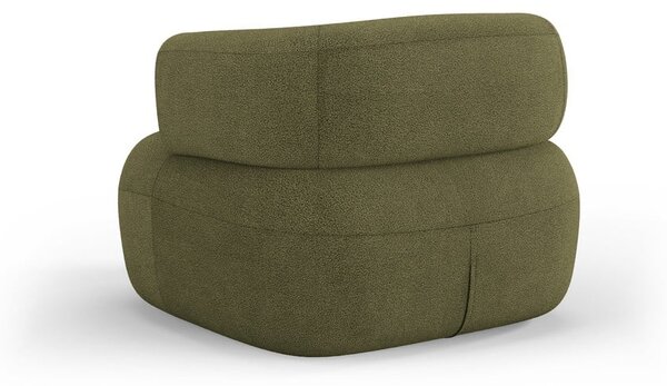 Zielony fotel z materiału bouclé Jenny – Micadoni Home