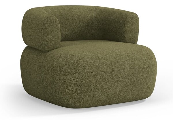 Zielony fotel z materiału bouclé Jenny – Micadoni Home