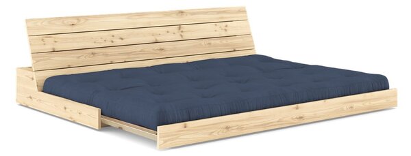 Ciemnoniebieska rozkładana sofa 196 cm Base – Karup Design