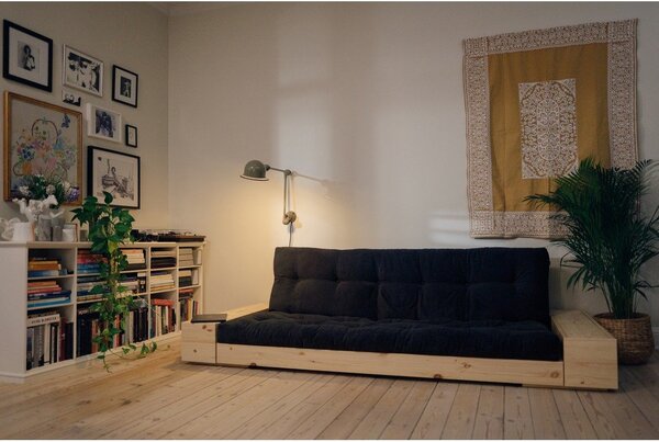 Biała sztruksowa rozkładana sofa 244 cm Base – Karup Design