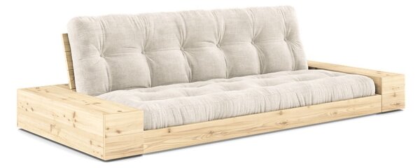 Biała sztruksowa rozkładana sofa 244 cm Base – Karup Design