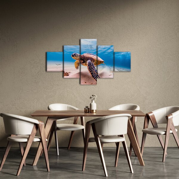 Obraz żółwia w oceanie (125x70 cm)