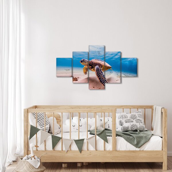 Obraz żółwia w oceanie (125x70 cm)