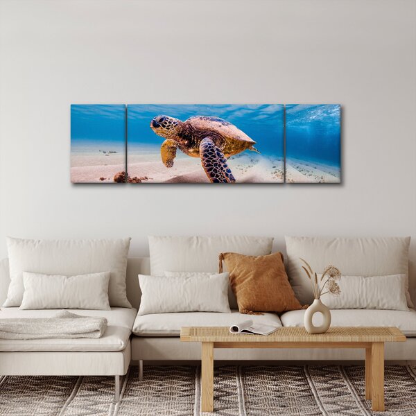 Obraz żółwia w oceanie (170x50 cm)