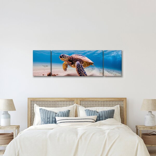 Obraz żółwia w oceanie (170x50 cm)