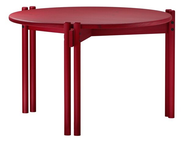 Czerwony okrągły stolik z litego drewna sosnowego ø 60 cm Sticks – Karup Design
