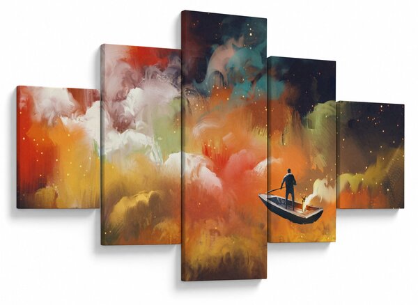 Obraz - człowiek unoszący się w kosmosie (125x70 cm)