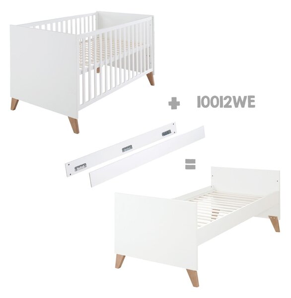 Biało-naturalne łóżeczko 70x140 cm Ole – Roba