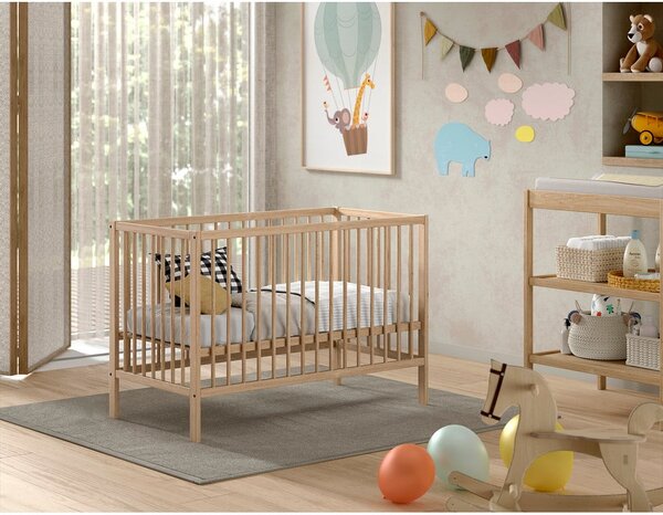 Łóżeczko z litego drewna sosnowego 60x120 cm DINO – Vipack