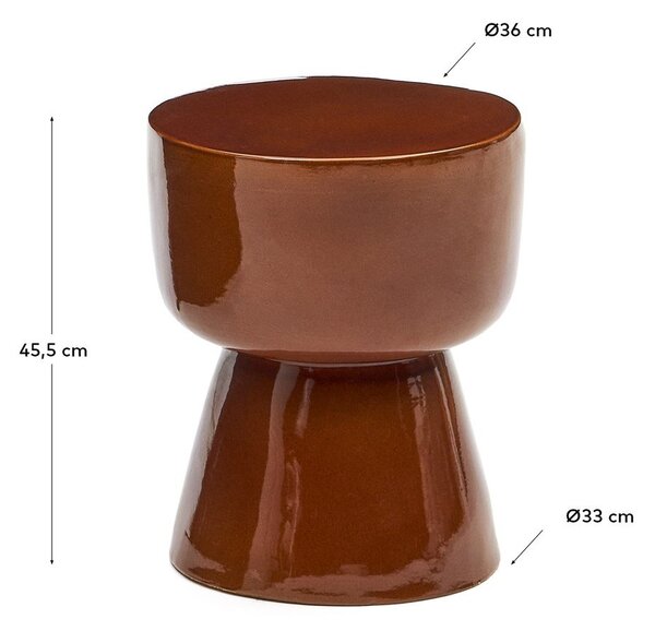 Okrągły ceramiczny stolik ogrodowy ø 36 cm Mesquida – Kave Home