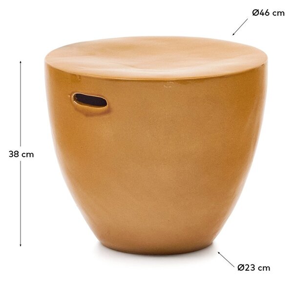 Okrągły ceramiczny stolik ogrodowy ø 46 cm Mesquida – Kave Home