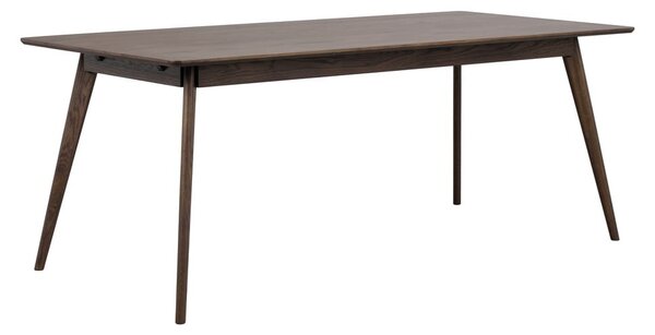 Ciemnobrązowy rozkładany stół w dekorze dębu 90x190 cm Yumi – Rowico