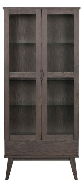 Brązowa witryna w dekorze dębu 82x185 cm Filippa – Rowico