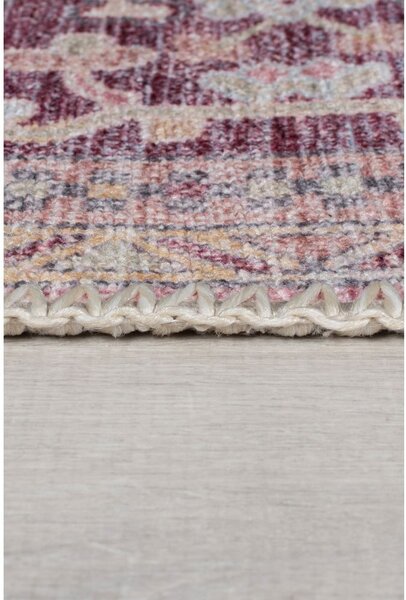 Jasnoczerwony dywan z mieszanki włókien z recyklingu odpowiedni do prania 120x170 cm Windsor – Flair Rugs
