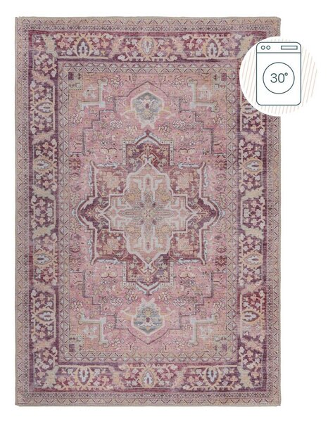 Jasnoczerwony dywan z mieszanki włókien z recyklingu odpowiedni do prania 120x170 cm Windsor – Flair Rugs