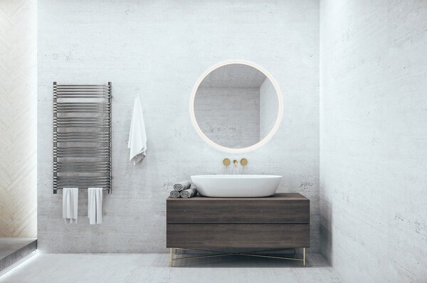 Lustro ścienne z oświetleniem ø 60 cm Aurora – Mirrors and More