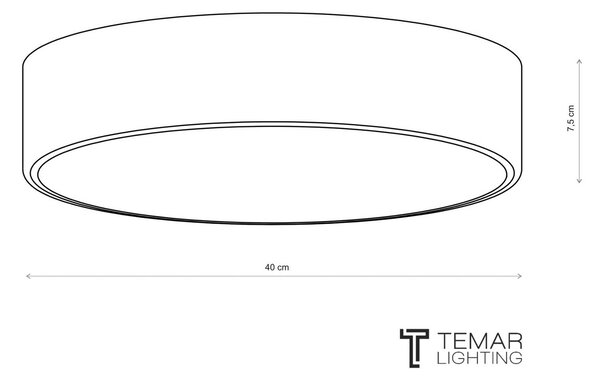 Lampa sufitowa Cleo TEMAR LIGHTING, możliwość ściemniania, czarny, salon / jadalnia, nowoczesny