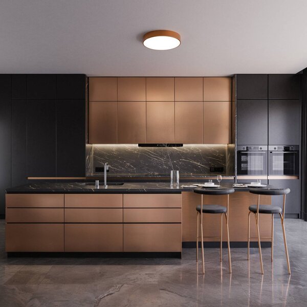 Plafon z czujnikiem ruchu Cleo 400 TEMAR LIGHTING, miedziany, przedpokój, metal, nowoczesny