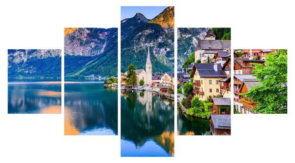 Obraz - Wieś alpejska (125x70 cm)