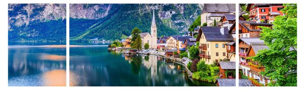 Obraz - Wieś alpejska (170x50 cm)