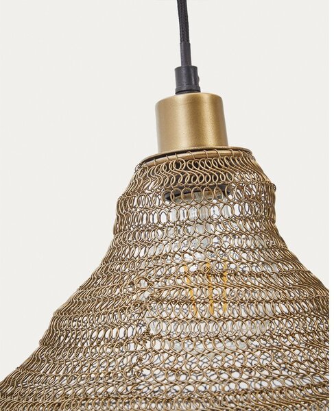 Lampa wisząca w kolorze złota z metalowym kloszem ø 48,5 cm Sarraco – Kave Home
