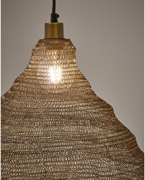Lampa wisząca w kolorze złota z metalowym kloszem ø 48,5 cm Sarraco – Kave Home