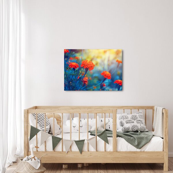 Obraz - Pomarańczowe kwiaty (70x50 cm)