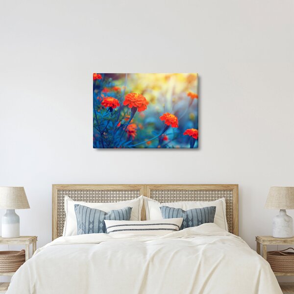 Obraz - Pomarańczowe kwiaty (70x50 cm)