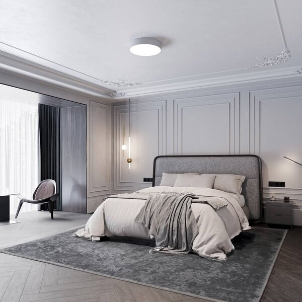 Lampa sufitowa Cleo 300 TEMAR LIGHTING, możliwość ściemniania, aluminiowy / szary / cynkowy, salon / jadalnia, metal, nowoczesny