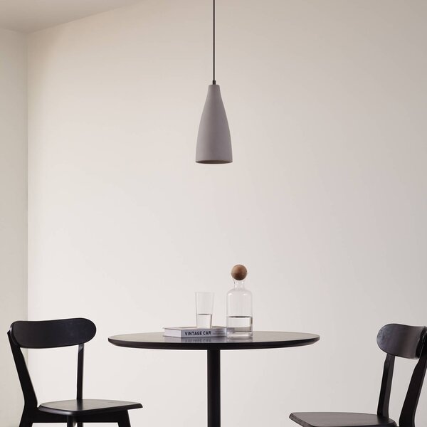 Lampa wisząca Sanne Lindby, możliwość ściemniania, aluminiowy / szary / cynkowy, salon / jadalnia, beton, nowoczesny