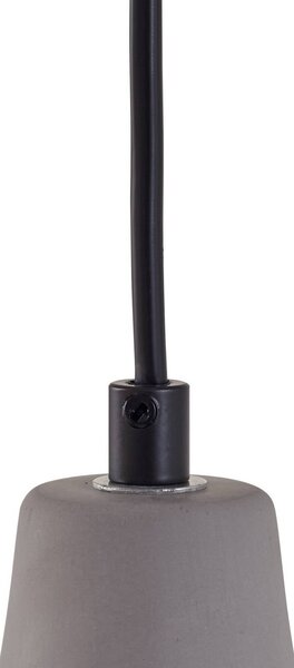 Lampa wisząca Sanne Lindby, możliwość ściemniania, aluminiowy / szary / cynkowy, salon / jadalnia, beton, nowoczesny