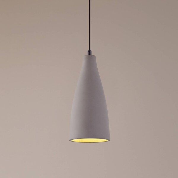 Lampa wisząca Sanne Lindby, możliwość ściemniania, aluminiowy / szary / cynkowy, salon / jadalnia, beton, nowoczesny