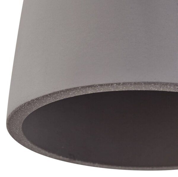 Lampa wisząca Sanne Lindby, możliwość ściemniania, aluminiowy / szary / cynkowy, salon / jadalnia, beton, nowoczesny