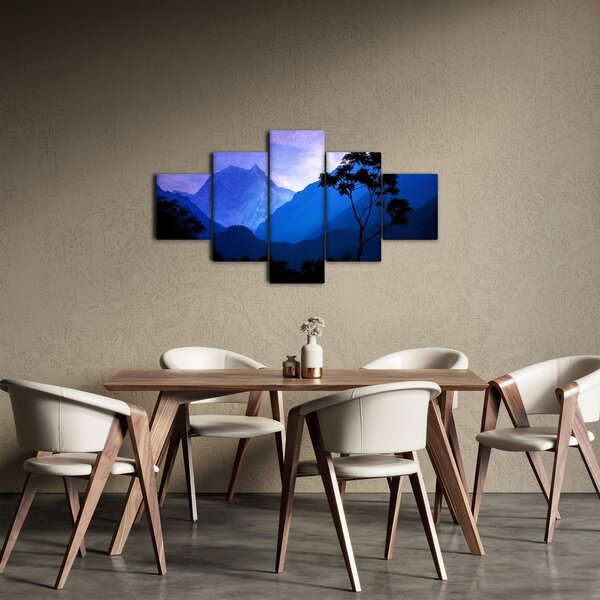 Obraz - Nocne niebo w Nepalu (125x70 cm)