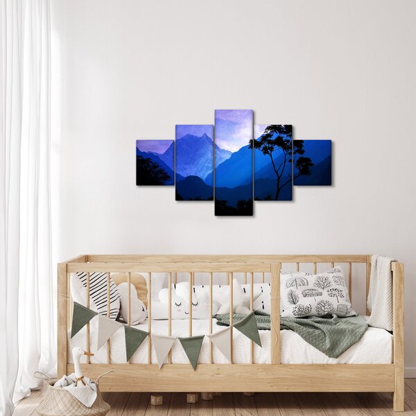Obraz - Nocne niebo w Nepalu (125x70 cm)