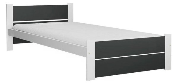 Łóżko IKAROS DOUBLE 80 x 200 cm, antracyt/biały Stelaż: Ze stelażem listwowym rolowanym, Materac: Bez materaca
