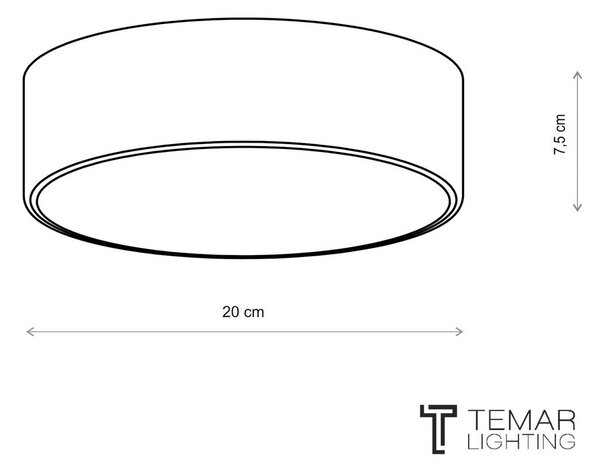 Lampa sufitowa Cleo TEMAR LIGHTING, możliwość ściemniania, biały / opal, łazienka, metal
