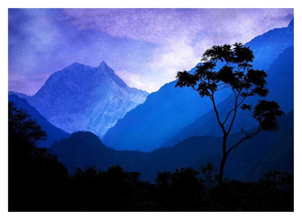 Obraz - Nocne niebo w Nepalu (70x50 cm)