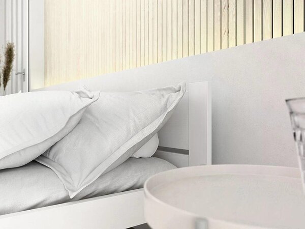 Łóżko IKAROS DOUBLE 80 x 200 cm, białe Stelaż: Ze stelażem listwowym rolowanym, Materac: Bez materaca