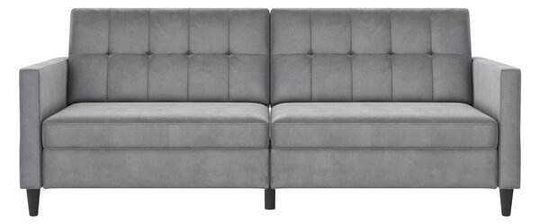 Jasnoszara aksamitna sofa 203 cm Hartford – Støraa