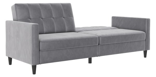 Jasnoszara aksamitna sofa 203 cm Hartford – Støraa