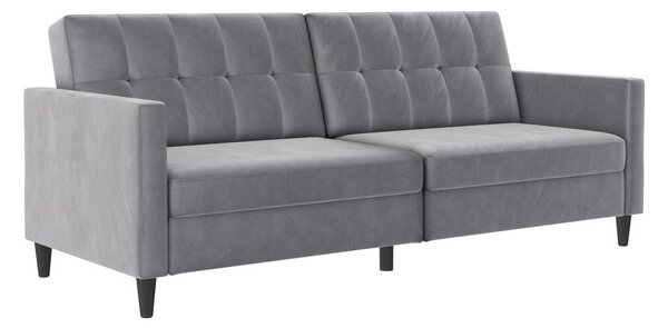 Jasnoszara aksamitna sofa 203 cm Hartford – Støraa