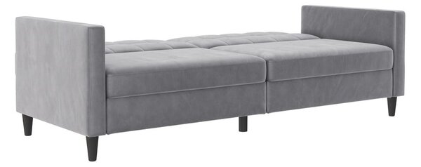 Jasnoszara aksamitna sofa 203 cm Hartford – Støraa