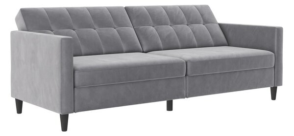 Jasnoszara aksamitna sofa 203 cm Hartford – Støraa